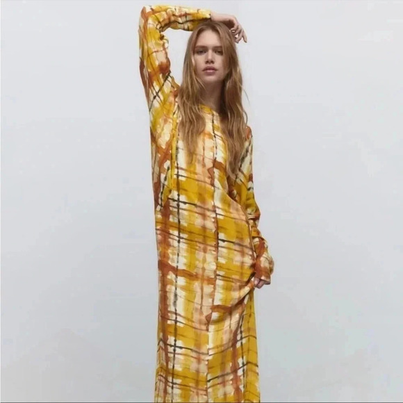 Zara printed  maxi dress - Picture 1 of 12